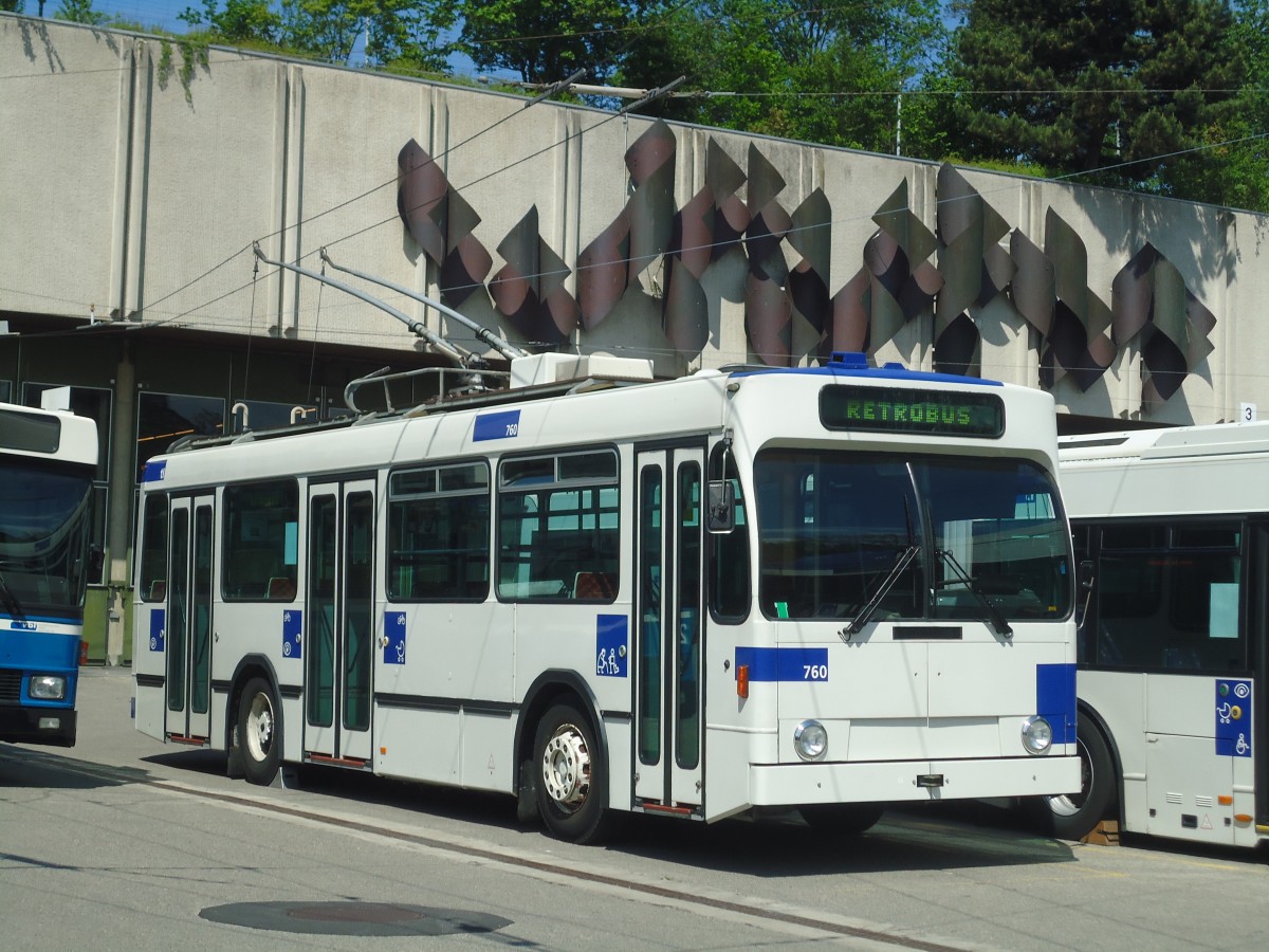 (138'763) - TL Lausanne - Nr. 760 - NAW/Lauber Trolleybus am 13. Mai 2012 in Lausanne, Dpt Borde