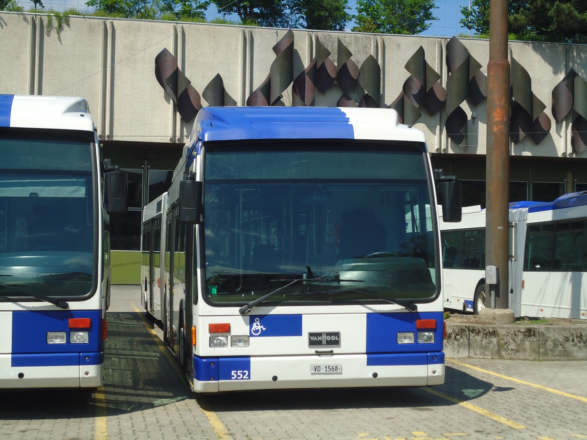 (138'771) - TL Lausanne - Nr. 552/VD 1568 - Van Hool am 13. Mai 2012 in Lausanne, Dpt Borde