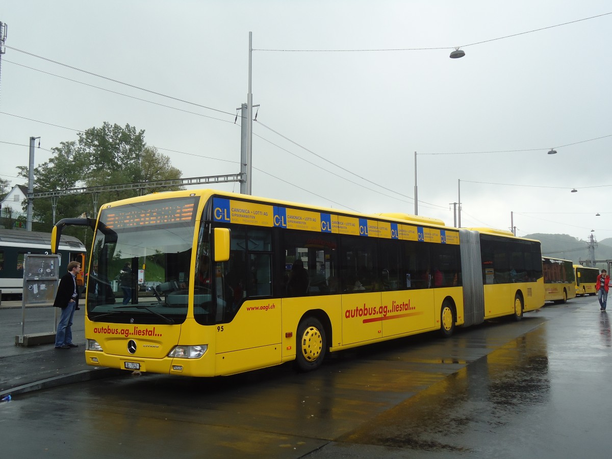 (138'846) - AAGL Liestal - Nr. 95/BL 7042 - Mercedes am 16. Mai 2012 beim Bahnhof Liestal