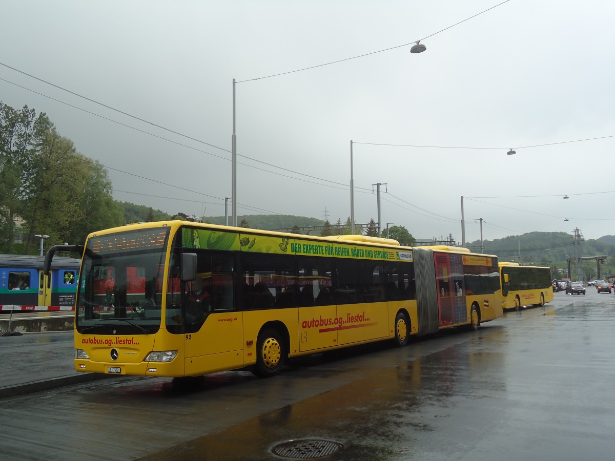 (138'890) - AAGL Liestal - Nr. 92/BL 7432 - Mercedes am 16. Mai 2012 beim Bahnhof Liestal