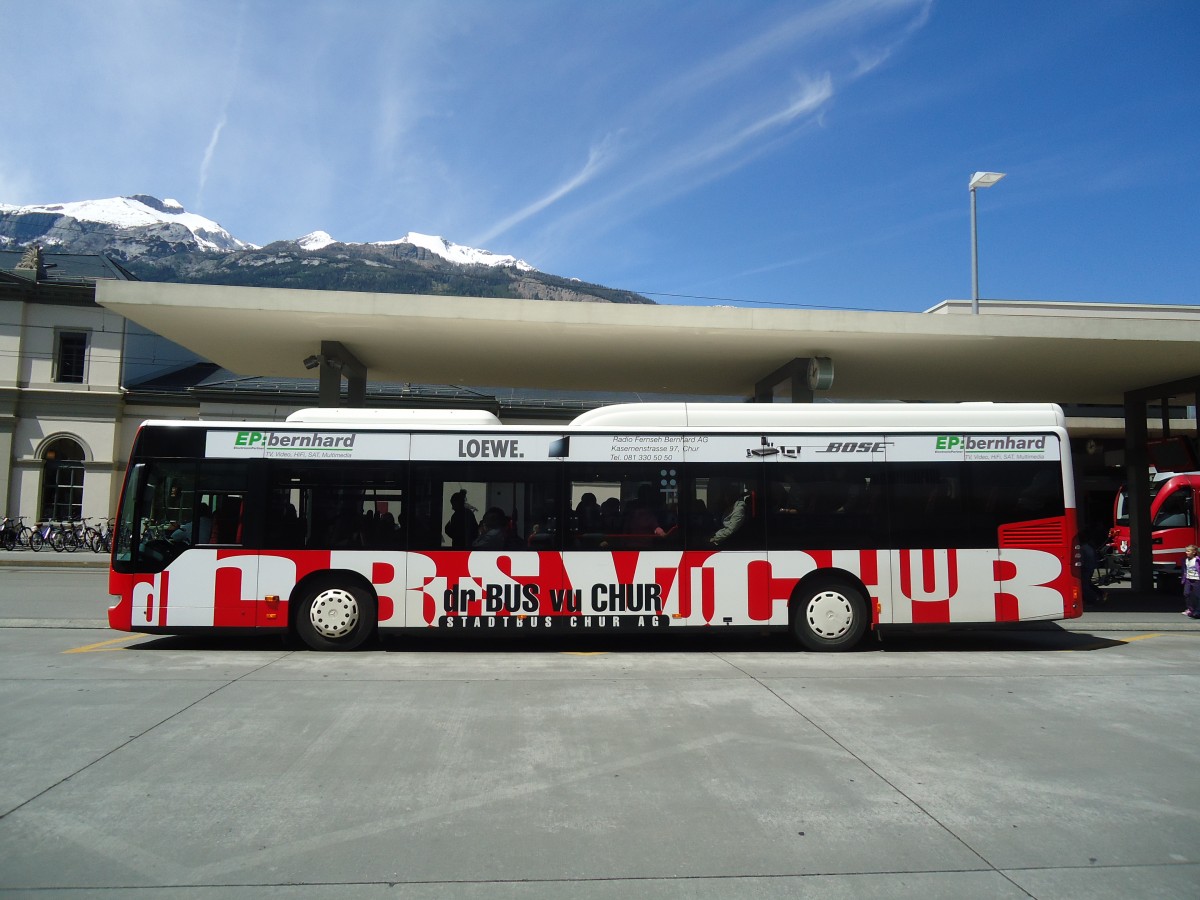 (138'919) - SBC Chur - Nr. 3/GR 97'503 - Mercedes am 17. Mai 2012 beim Bahnhof Chur