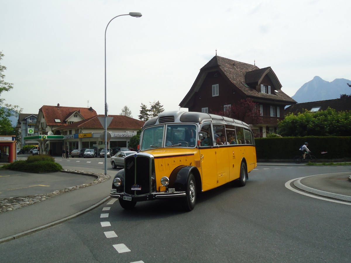 (139'096) - Dillier, Sarnen - OW 10'168 - Saurer/Gangloff (ex AVG Grindelwald; ex P 23'128; ex P 2195) am 27. Mai 2012 in Sarnen, OiO