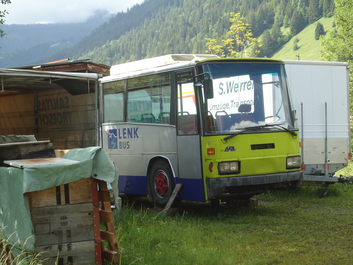 (139'327) - AFA Adelboden - Nr. 57 - Mercedes/Vetter (ex Gobeli, Lenk; ex AVG Grindelwald Nr. 16; ex Danzas, Lugano) am 10. Juni 2012 in Matten, Hauptstrasse (Teilaufnahme)