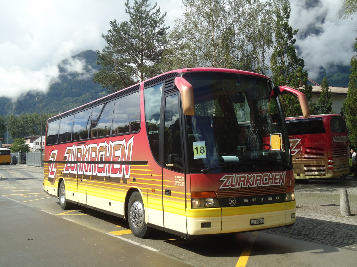 (139'378) - Zurkirchen, Malters - LU 15'652 - Setra am 11. Juni 2012 beim Bahnhof Flelen