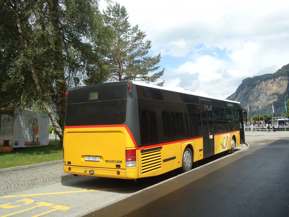 (139'441) - Gasser, Altdorf - Nr. 19/UR 9394 - Neoplan (ex Engeloch, Riggisberg Nr. 19; ex Engeloch, Riggisberg Nr. 9) am 11. Juni 2012 beim Bahnhof Flelen