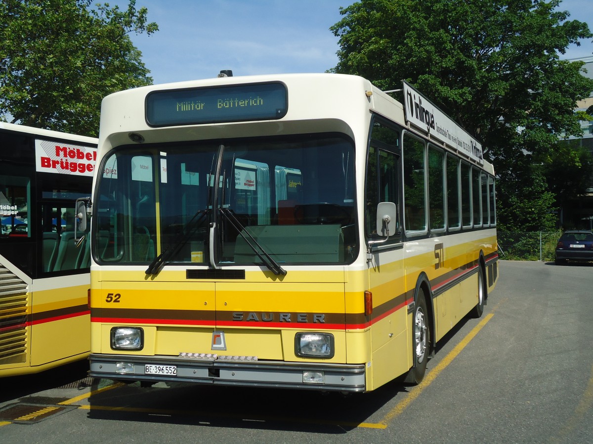 (139'996) - STI Thun - Nr. 52/BE 396'552 - Saurer/R&J am 24. Juni 2012 bei der Schifflndte Thun