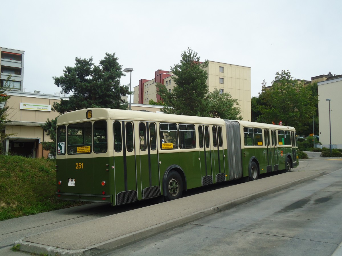 (140'154) - SVB Bern (TVB) - Nr. 251/BE 113'251 - FBW/SWS-R&J am 24. Juni 2012 in Ostermundigen, Rti