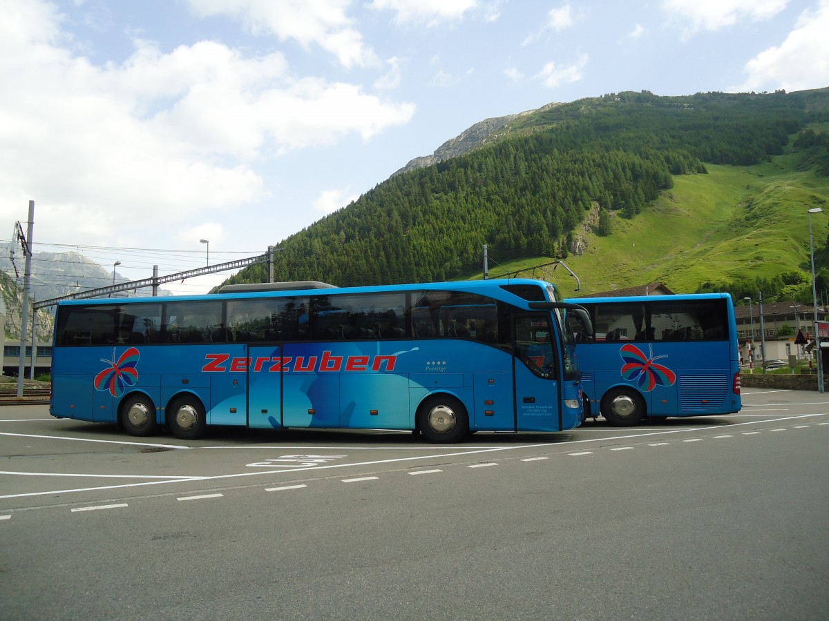 (140'251) - Zerzuben, Visp-Eyholz - Nr. 9/VS 81'718 - Mercedes am 1. Juli 2012 beim Bahnhof Andermatt