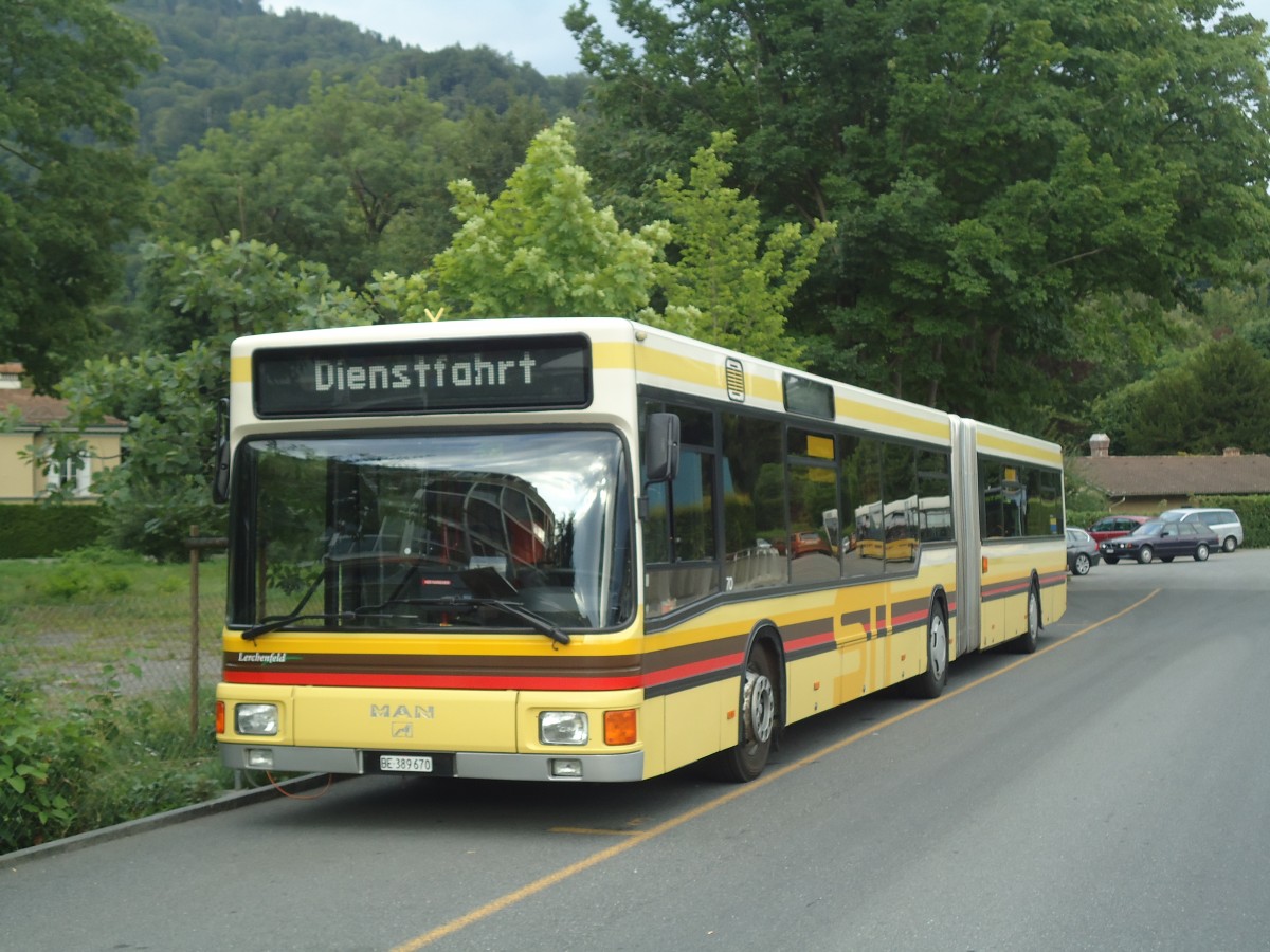 (141'001) - STI Thun - Nr. 70/BE 389'670 - MAN am 3. August 2012 bei der Schifflndte Thun