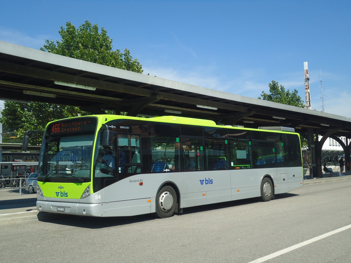 (141'126) - Busland, Burgdorf - Nr. 54/BE 679'118 - Van Hool am 15. August 2012 beim Bahnhof Burgdorf