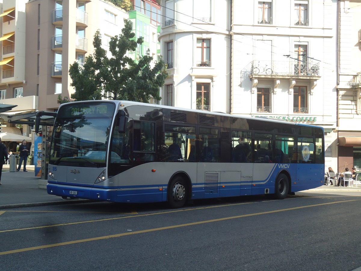 (141'853) - VMCV Clarens - Nr. 85/VD 1241 - Van Hool am 23. September 2012 beim Bahnhof Vevey