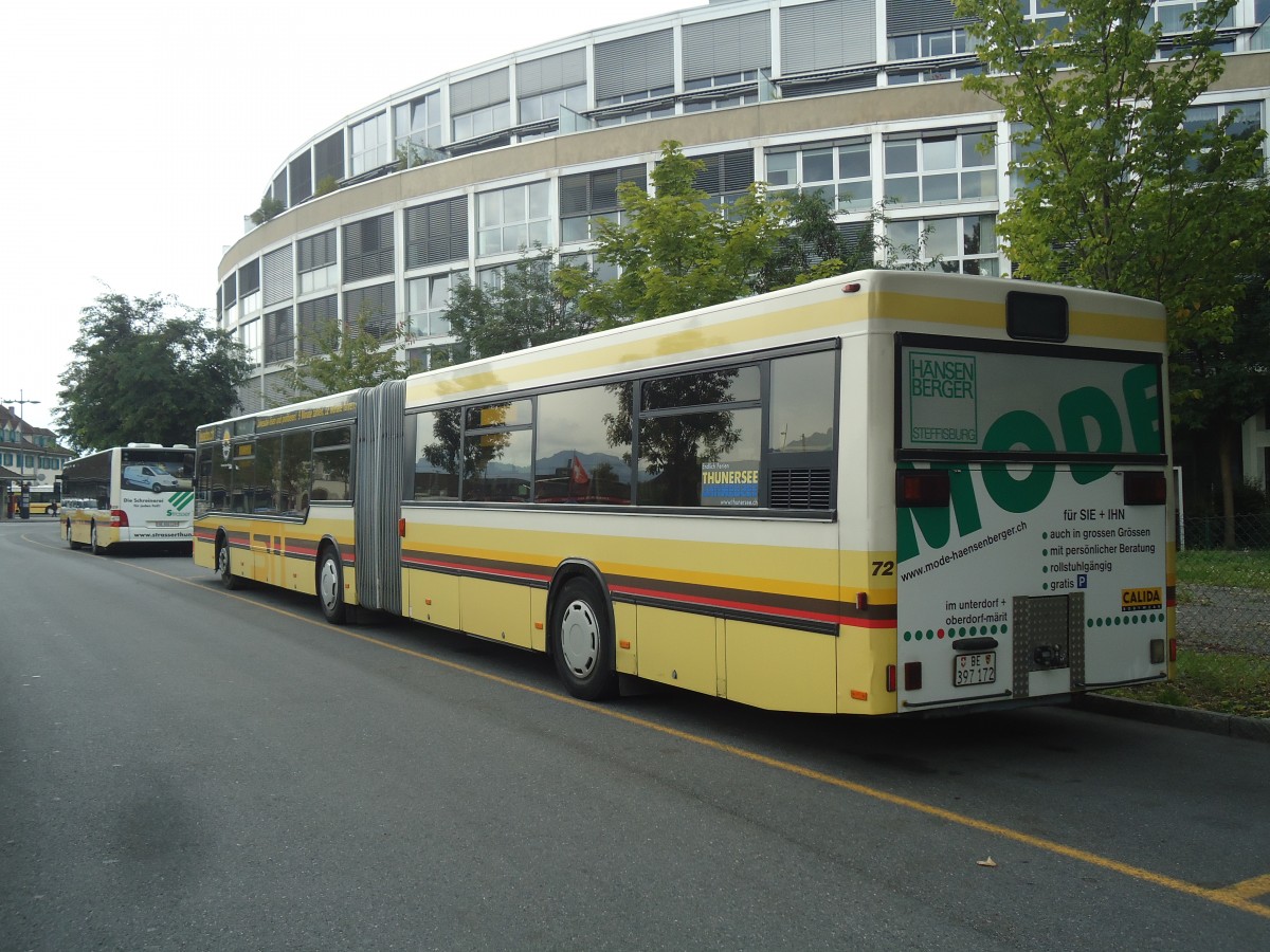 (141'866) - STI Thun - Nr. 72/BE 397'172 - MAN am 26. September 2012 bei der Schifflndte Thun