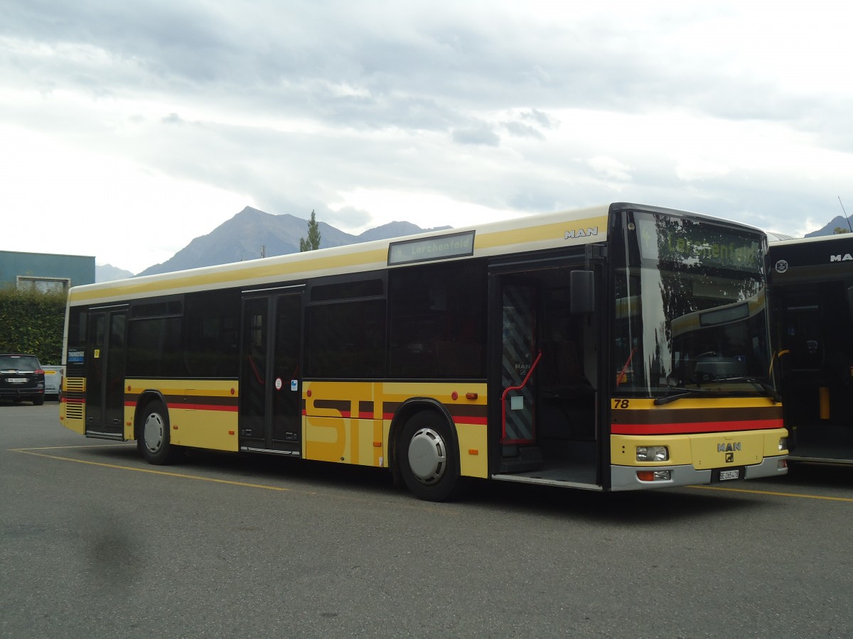 (141'869) - STI Thun - Nr. 78/BE 265'478 - MAN am 26. September 2012 bei der Schifflndte Thun