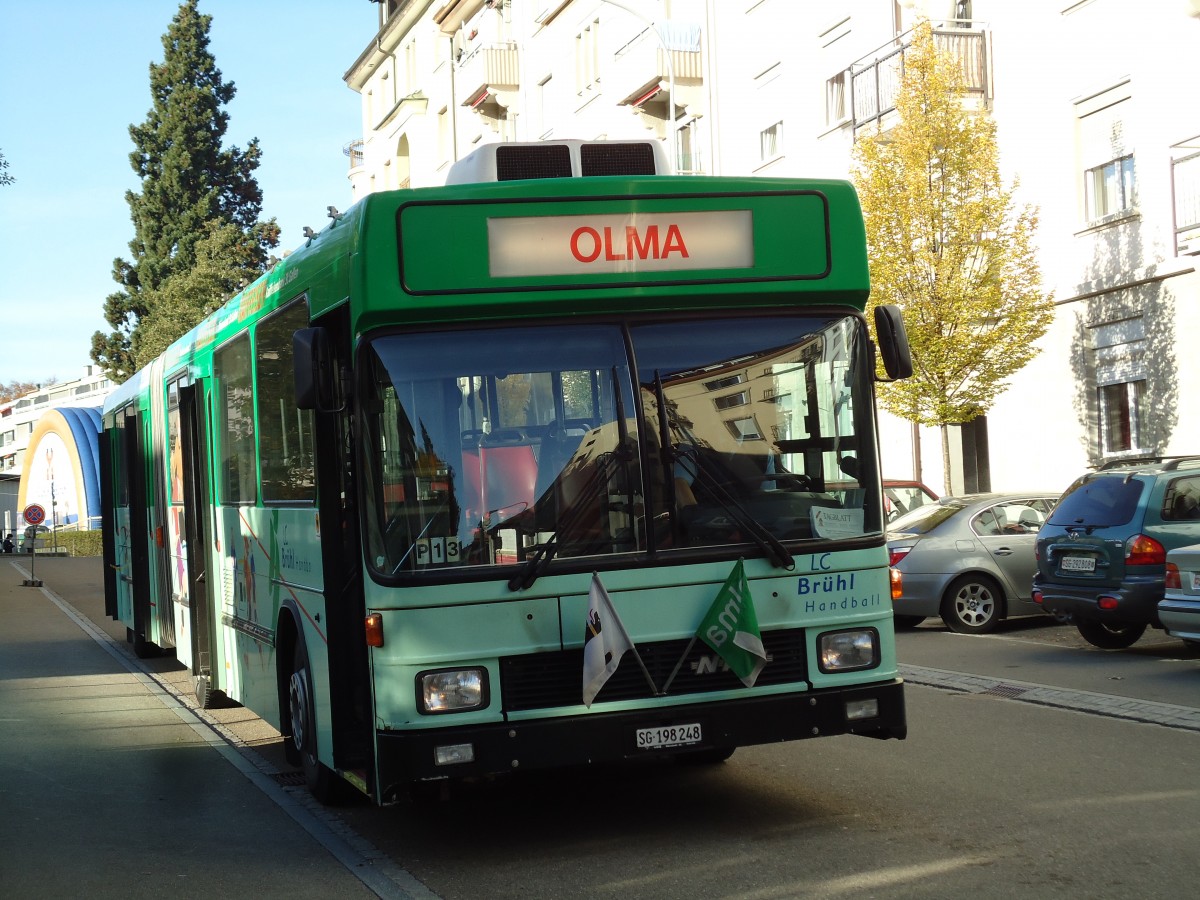 (141'932) - VBSG St. Gallen - Nr. 248/SG 198'248 - NAW/Hess am 20. Oktober 2012 in St. Gallen, OLMA