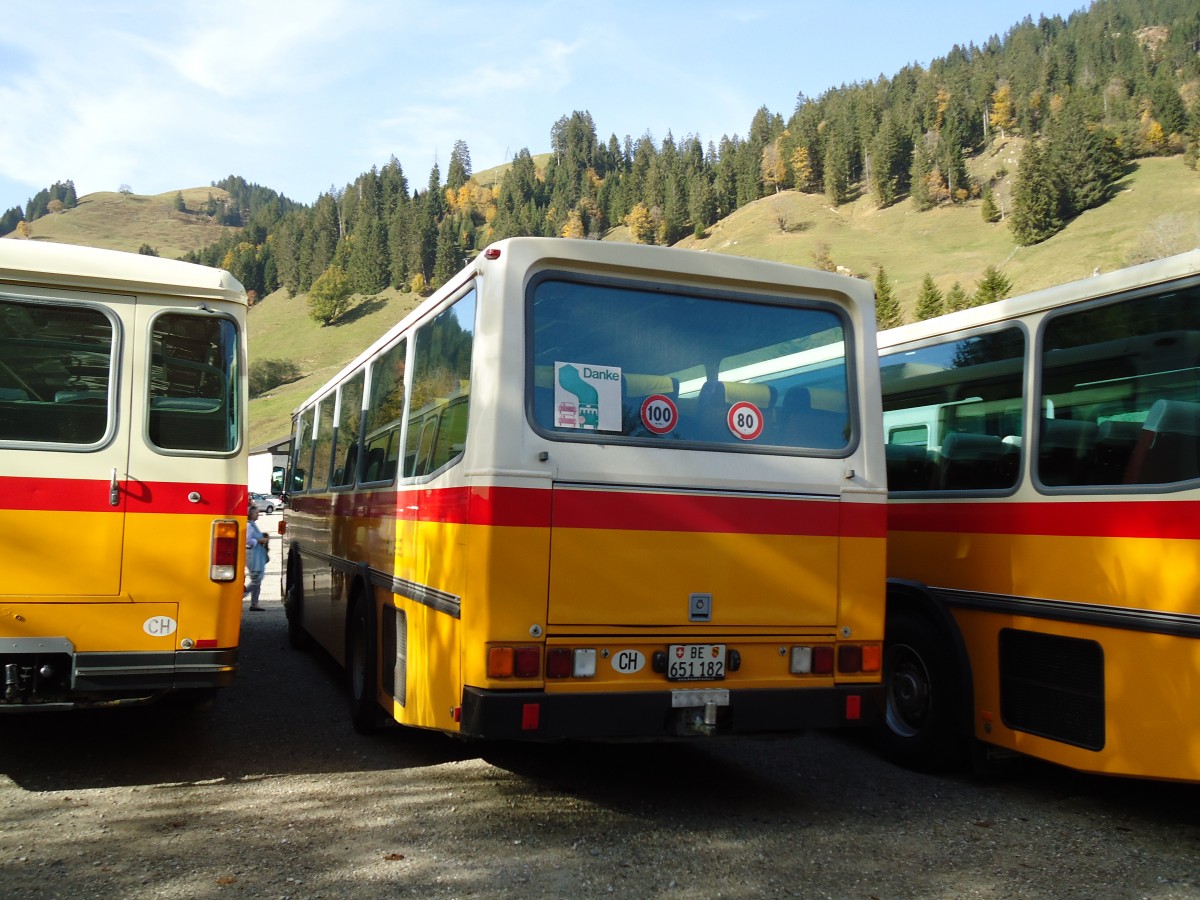 (142'032) - Bernair, Mnsingen - BE 651'182 - Saurer/Tscher (ex Schebath, Lauerz; ex Albin, Fllanden; ex Heim, Flums) am 21. Oktober 2012 in Schwarzsee, Schwyberg