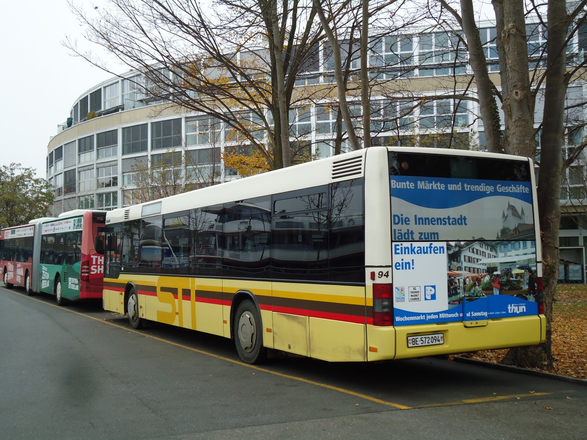 (142'220) - STI Thun - Nr. 94/BE 572'094 - MAN am 19. November 2012 bei der Schifflndte Thun