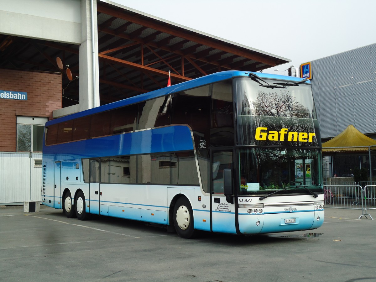 (142'233) - Gafner, Thun - BE 53'616 - Van Hool am 21. November 2012 in Thun, Grabengut