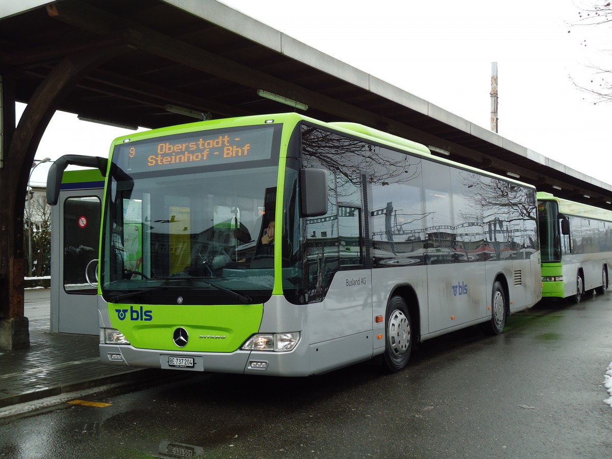 (142'469) - Busland, Burgdorf - Nr. 204/BE 737'204 - Mercedes am 10. Dezember 2012 beim Bahnhof Burgdorf