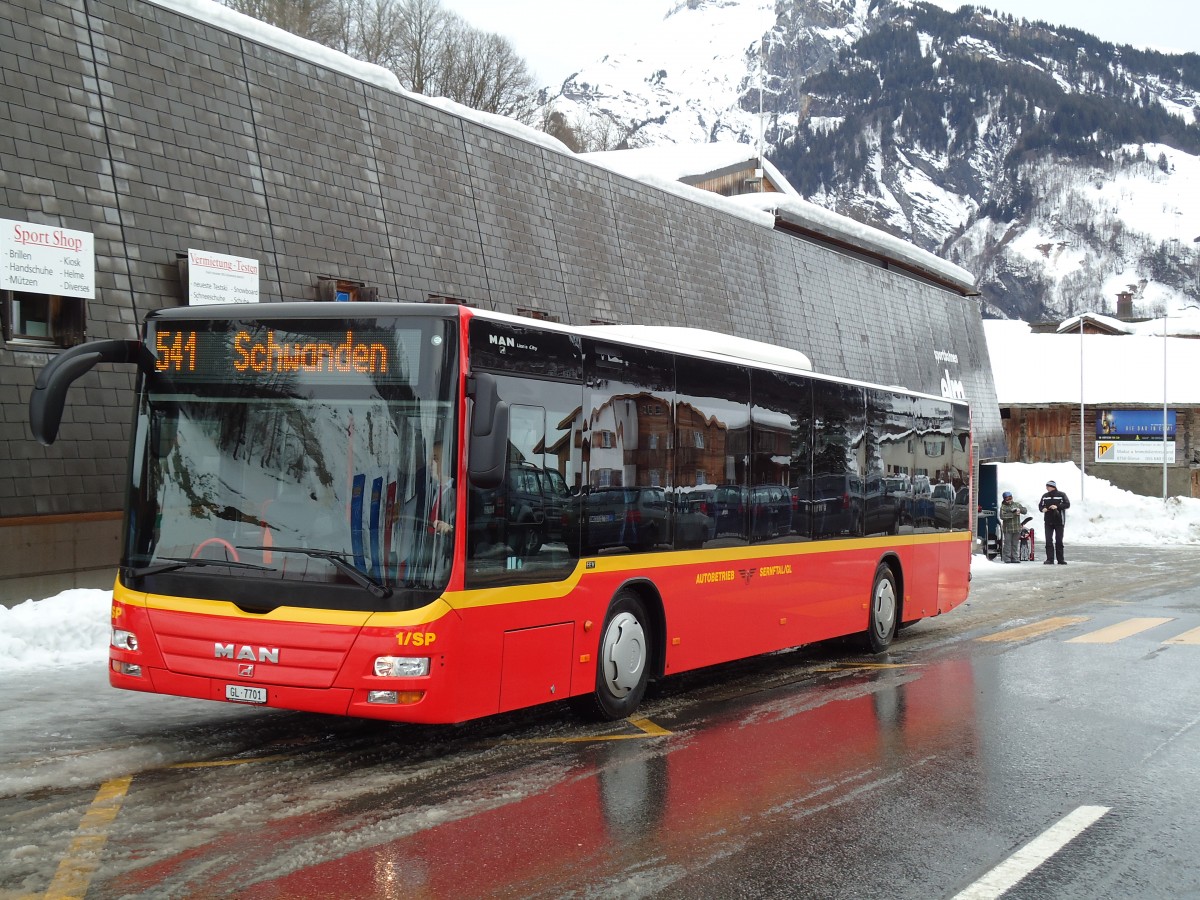 (142'582) - AS Engi - Nr. 1/SP/GL 7701 - MAN am 23. Dezember 2012 in Elm, Sportbahnen