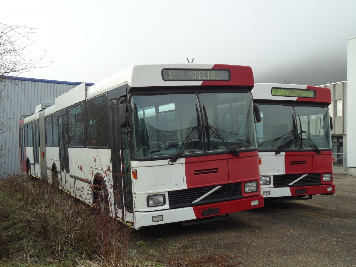 (142'798) - TPF Fribourg - Nr. 510 - Volvo/Hess Gelenkduobus (ex TF Fribourg Nr. 110) am 29. Dezember 2012 in Biel, Rattinbus