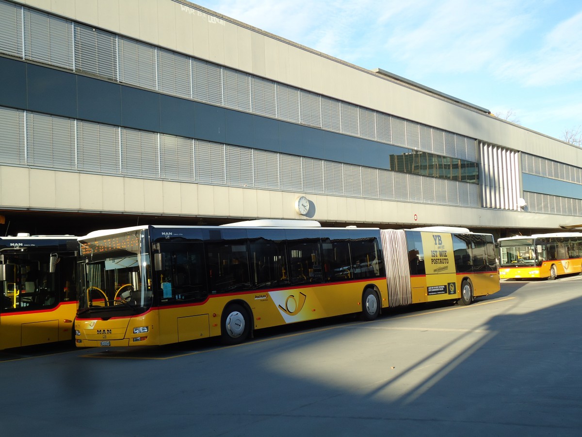 (142'850) - PostAuto Bern - BE 661/BE 610'548 - MAN am 29. Dezember 2012 in Bern, Postautostation