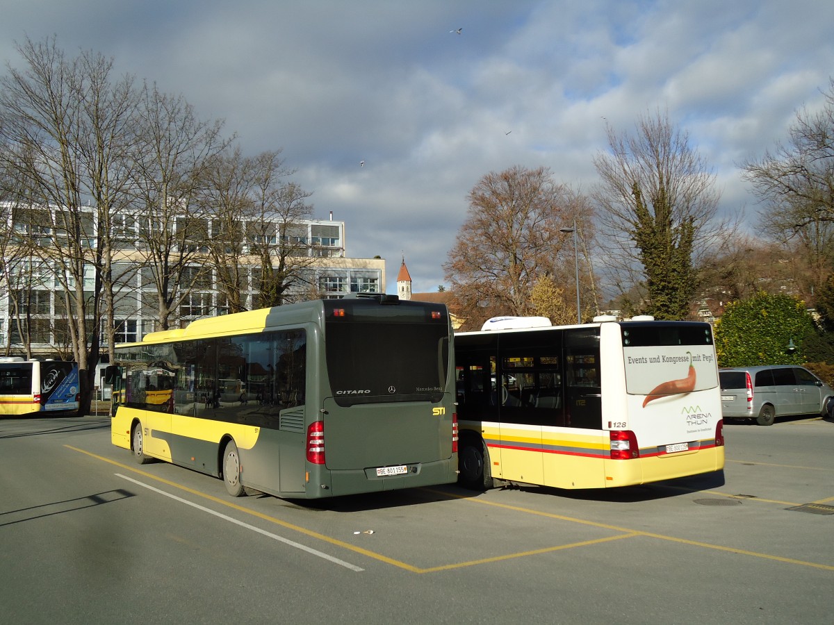 (142'986) - STI Thun - Nr. 155/BE 801'155 - Mercedes am 5. Januar 2013 bei der Schifflndte Thun