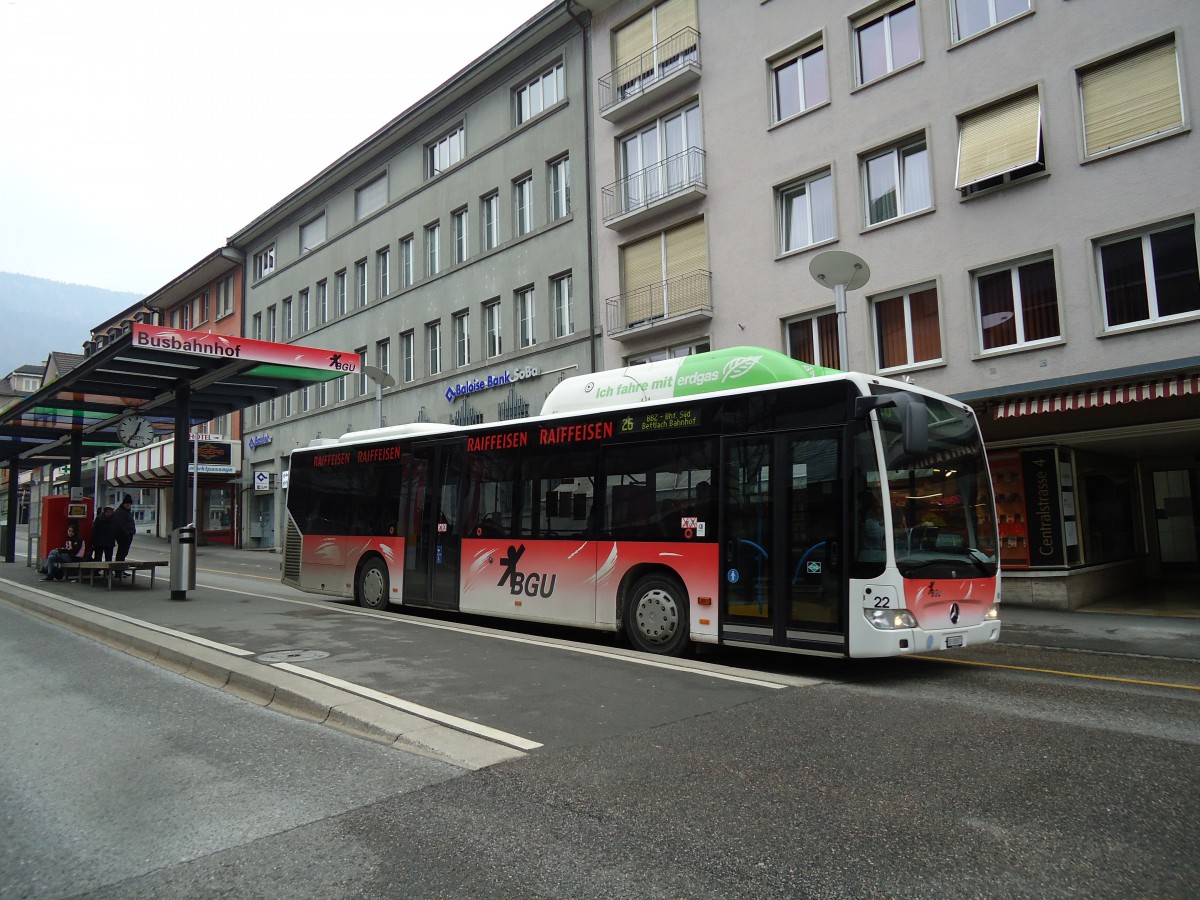 (143'538) - BGU Grenchen - Nr. 22/SO 108'872 - Mercedes am 23. Mrz 2013 in Grenchen, Postplatz