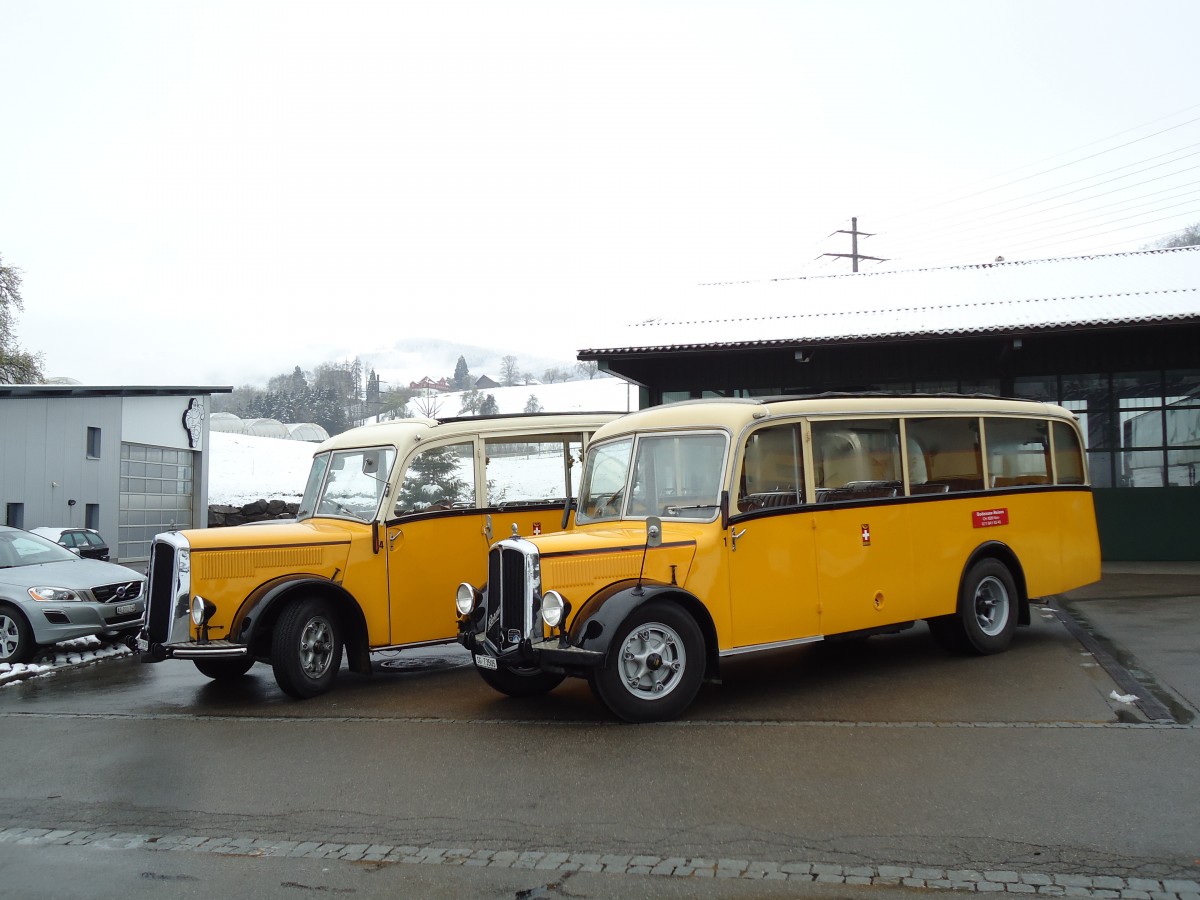 (143'693) - Baumgartner, Horn - Nr. 1/SG 73'505 - Berna/Saurer (ex Chiesa, Minusio) am 20. April 2013 in Goldach, Garage Schwizer