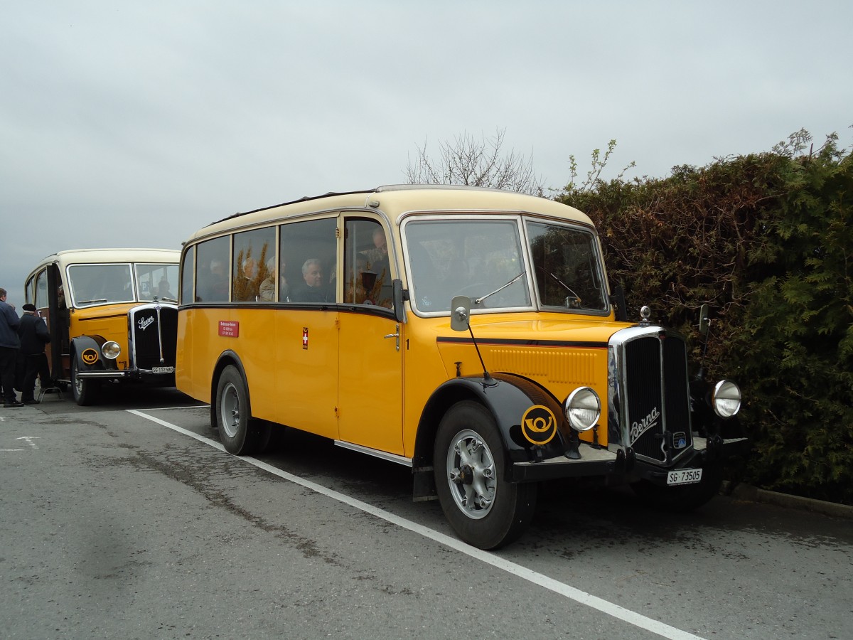 (143'706) - Baumgartner, Horn - Nr. 1/SG 73'505 - Berna/Saurer (ex Chiesa, Minusio) am 20. April 2013 in Rorschacherberg, Rest. Rebstock