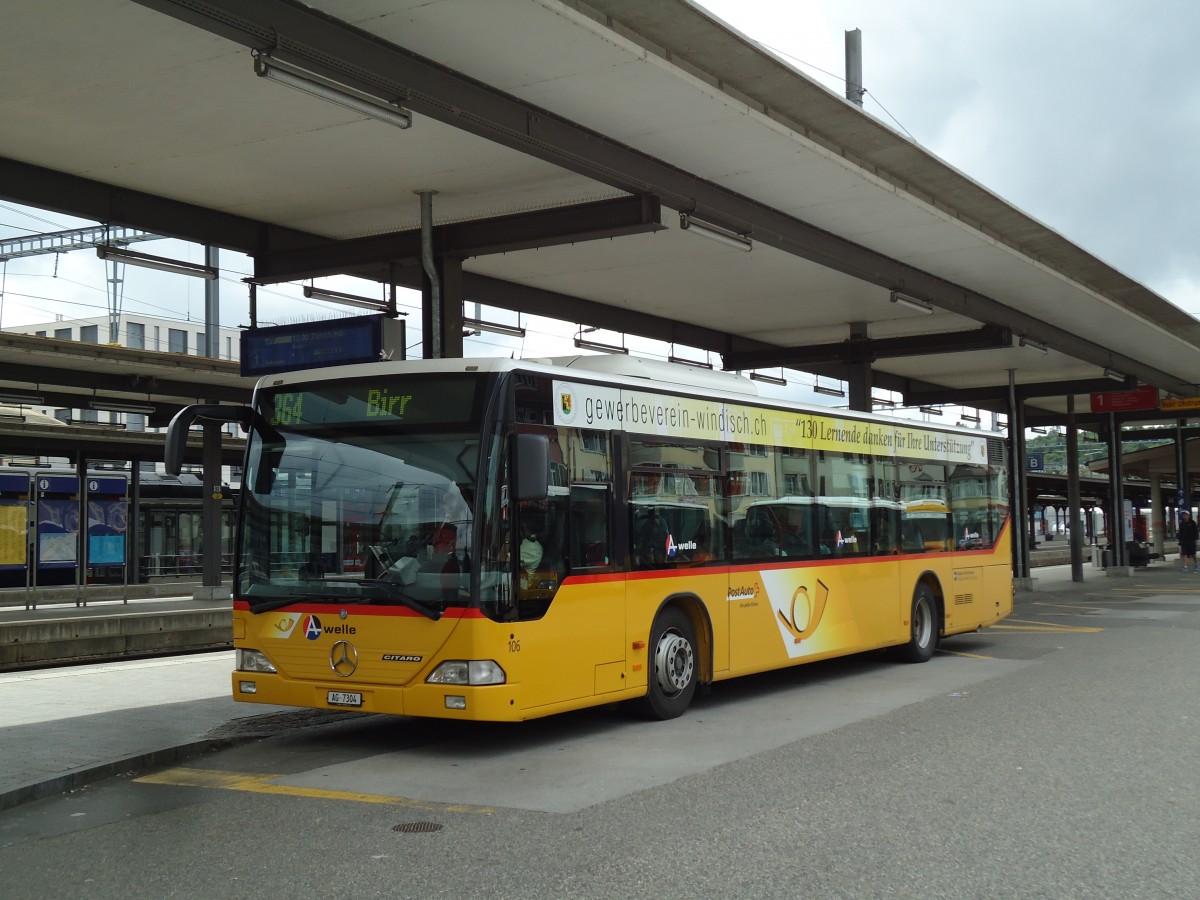 (143'978) - Voegtlin-Meyer, Brugg - Nr. 106/AG 7304 - Mercedes am 9. Mai 2013 beim Bahnhof Brugg