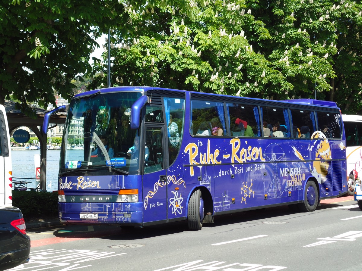 (144'370) - Aus Russland: ??? - A 815 MB - Setra (ex Ruhe-Reisen, D-Stadthagen) am 19. Mai 2013 beim Bahnhof Luzern