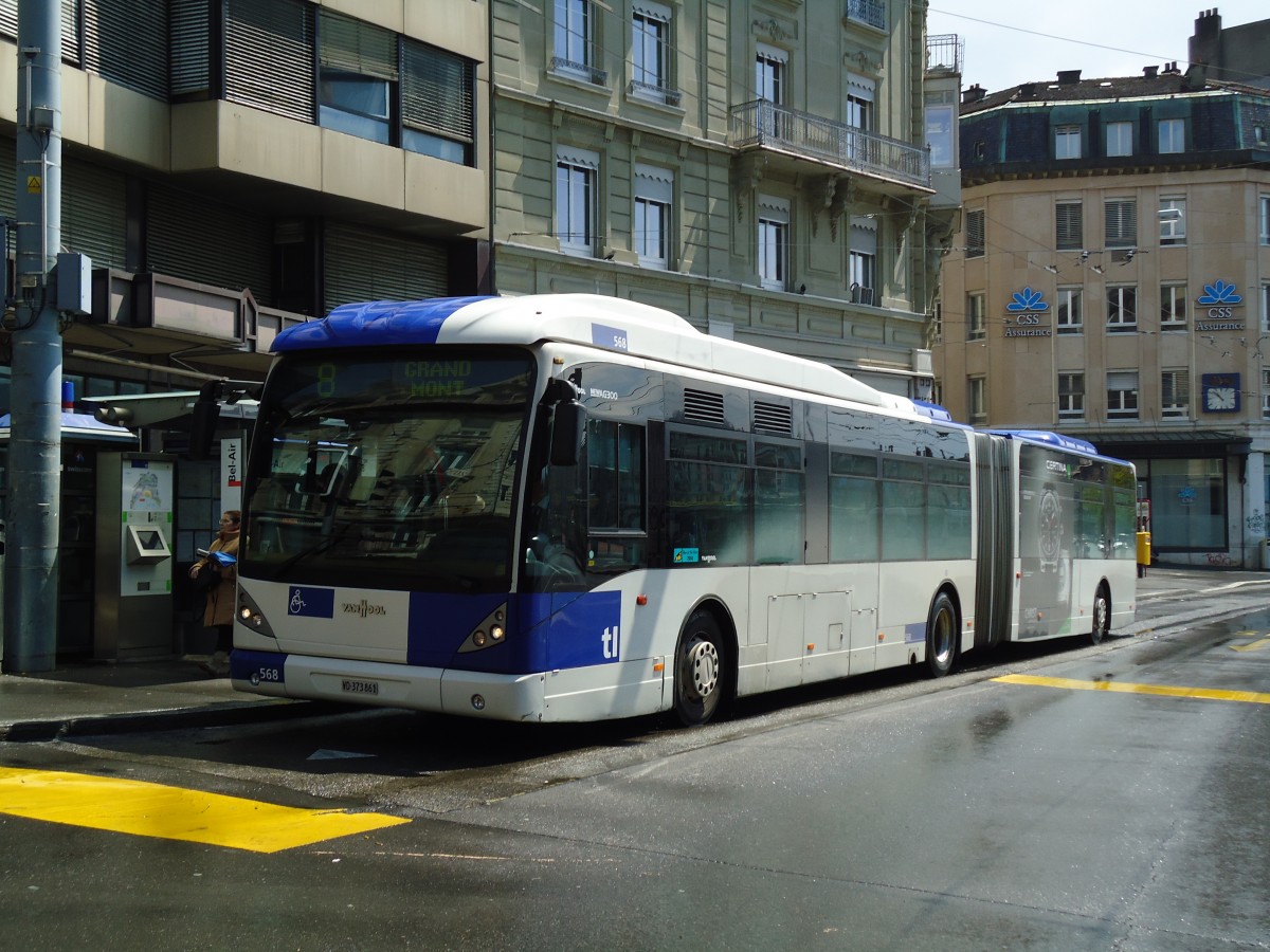 (144'594) - TL Lausanne - Nr. 568/VD 373'861 - Van Hool am 26. Mai 2013 in Lausanne, Bel-Air