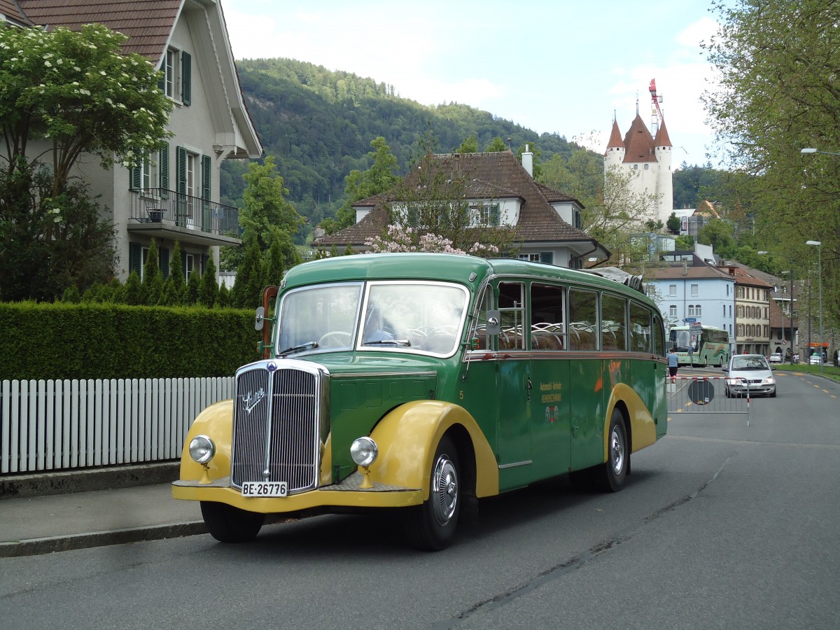 (145'011) - STI Thun - Nr. 15/BE 26'776 - Saurer/Gangloff (ex AvH Heimenschwand Nr. 5) am 15. Juni 2013 in Thun, Garage