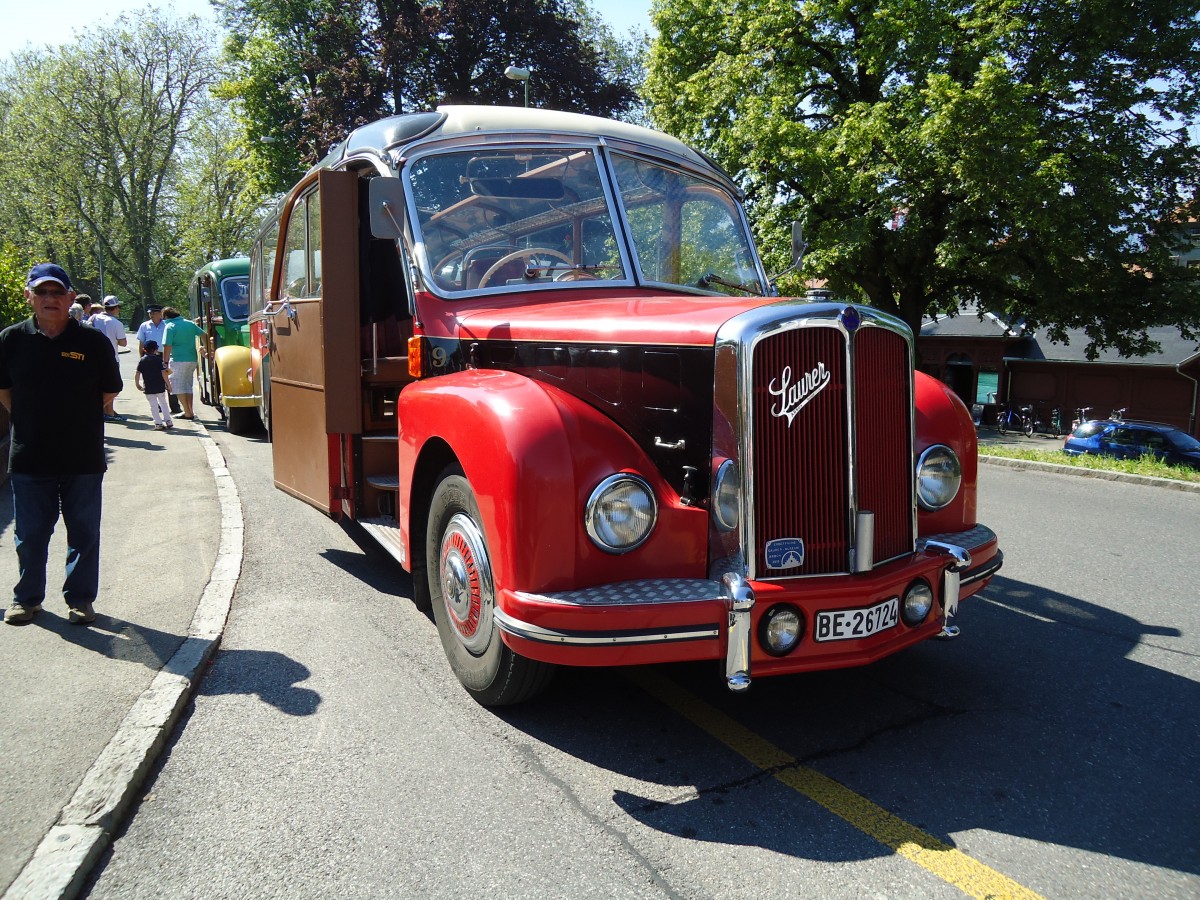 (145'063) - Gafner, Gwatt - Nr. 9/BE 26'724 - Saurer/R&J (ex ASKA Aeschi Nr. 9) am 16. Juni 2013 in Thun, Garage STI