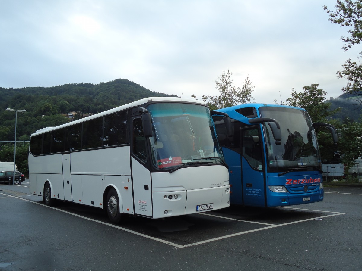 (145'594) - Aus Tschechien: Bus Travel, Pardubice - 3E7 6968 - Bova 4. Juli 2013 in Thun, Seestrasse