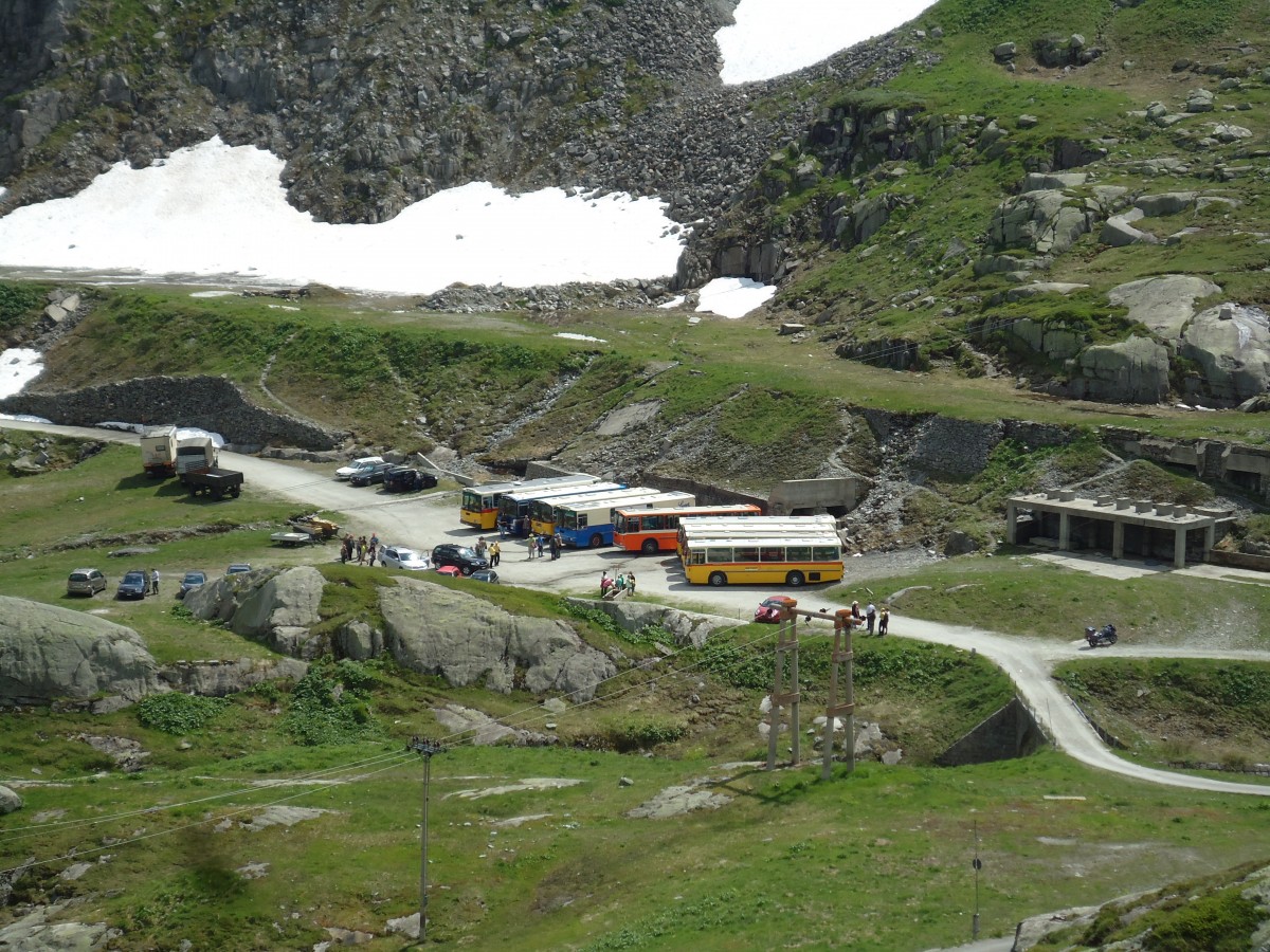 (145'944) - Schmid, Glarus - GL 20'631 - Saurer/Tscher (ex Mosimann, Aesch; ex Erne, Full; ex P 24'257) am 20. Juli 2013 in Gotthard, Lago di Lucendro