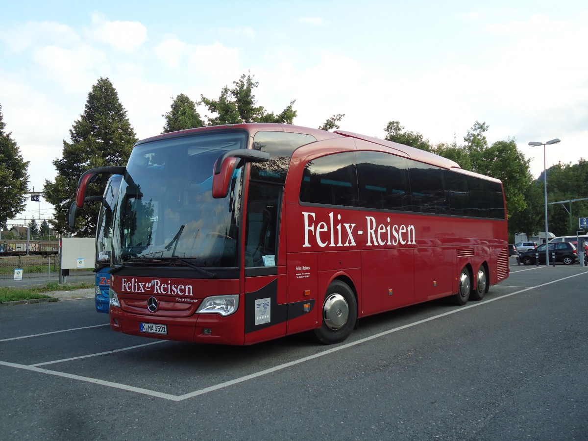 (146'299) - Aus Deutschland: Felix-Reisen, Kln - Nr. 3/K-MA 5591 - Mercedes am 14. August 2013 in Thun, Seestrasse