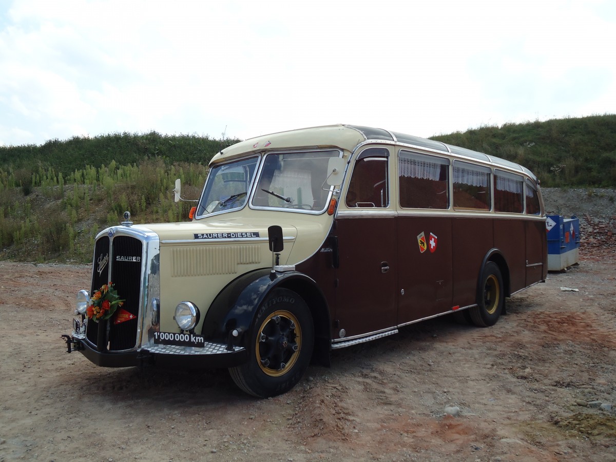 (146'750) - Eberhard, Messen - BE 807 U - Saurer/Lauber (ex Faigaux, Malleray; ex Schpbach, Murten; ex Marti, Kallnach) am 31. August 2013 in Niederbipp, Saurertreffen