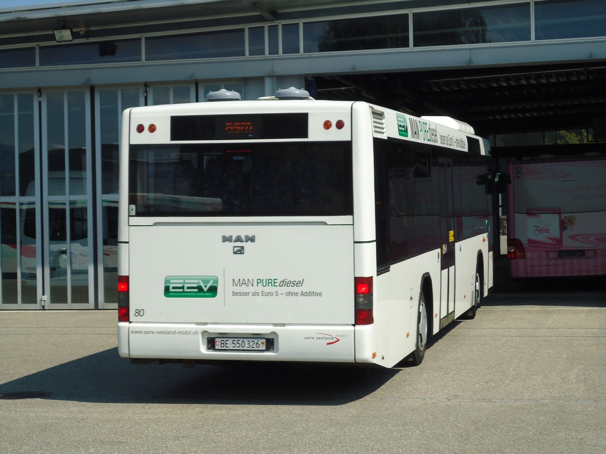 (146'777) - ASm Langenthal - Nr. 80/BE 550'326 - MAN am 31. August 2013 in Wangen a.A., Garage