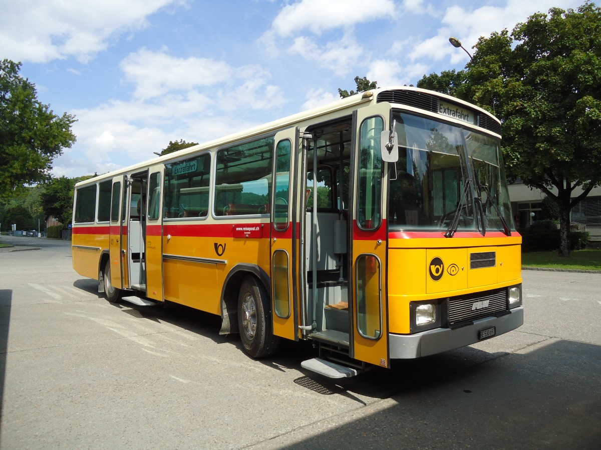 (146'929) - Wegmller, Bern - Nr. 12/BE 530'697 - FBW/Tscher (ex Grob, Glattfelden; ex FBW-Club, Mnnedorf; ex Merkli&Solioz, Wetzikon; ex Stutz, Oberlunkhofen Nr. 12) am 1. September 2013 in Burgdorf, AMP