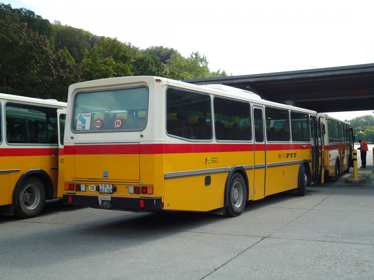 (146'932) - Bernair, Mnsingen - BE 651'182 - Saurer/Tscher (ex Schebath, Lauerz; ex Albin, Fllanden; ex Heim, Flums) am 1. September 2013 in Burgdorf, AMP