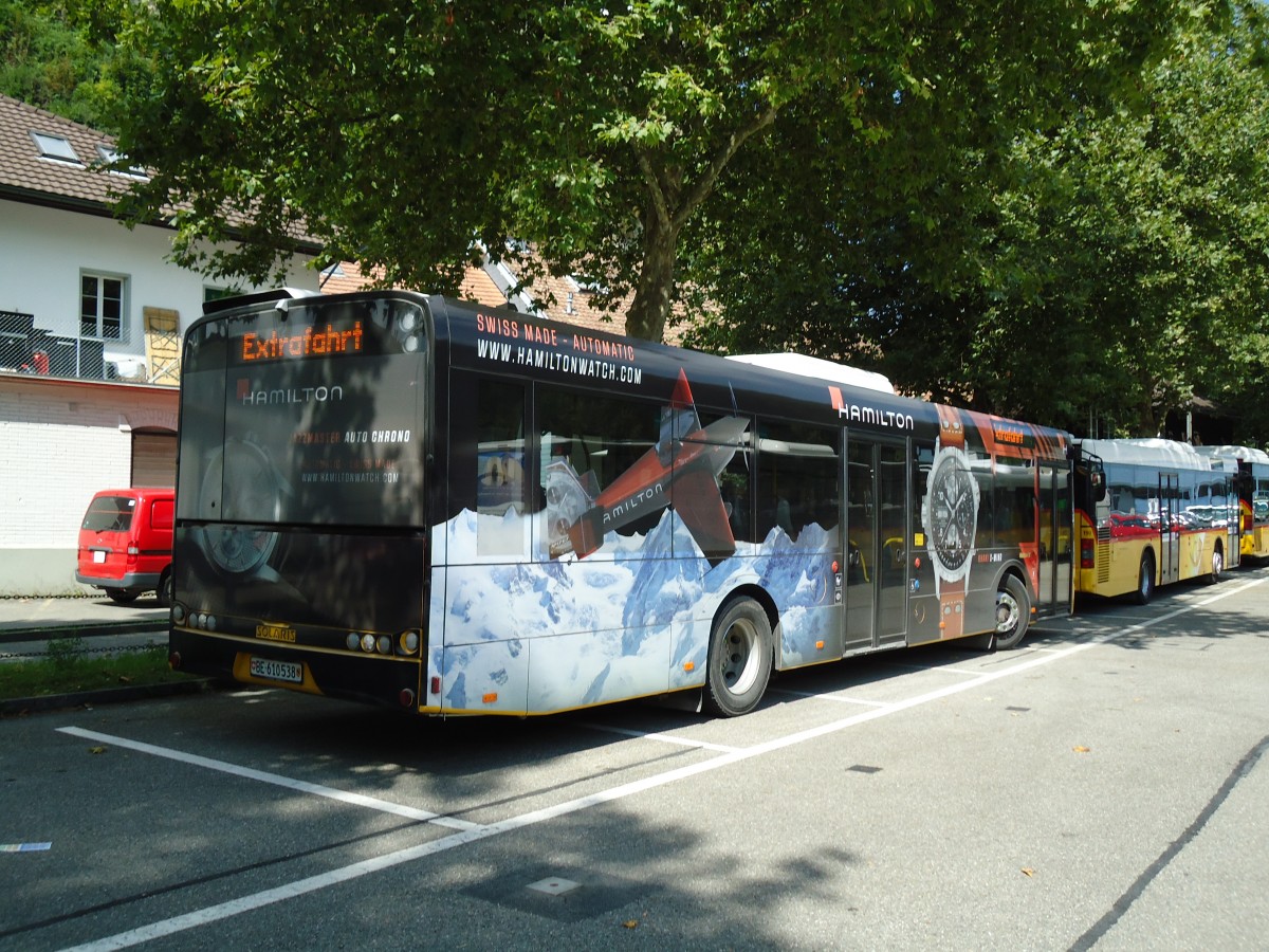 (146'951) - PostAuto Bern - BE 610'538 - Solaris am 1. September 2013 in Burgdorf, Markthalle