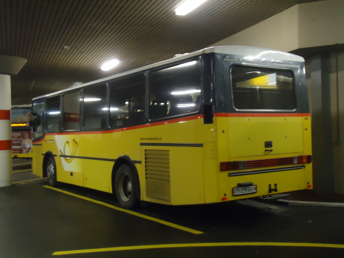 (147'751) - AutoPostale Ticino - Nr. 305/TI 235'601 - MAN/Lauber (ex Autopostale, Croglio; ex Ferretti, Sessa) am 5. November 2013 in Lugano, Postautostation