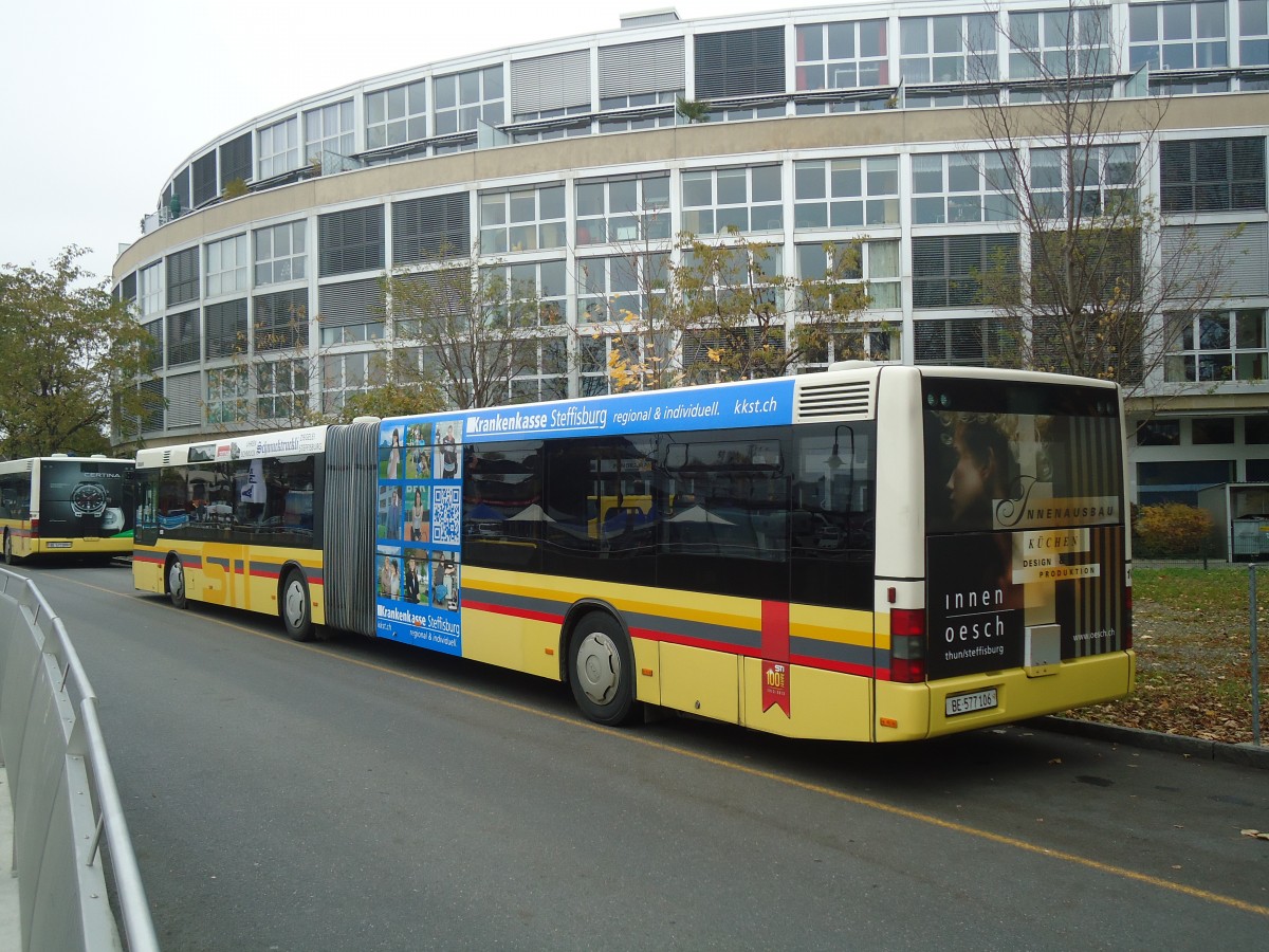 (148'086) - STI Thun - Nr. 106/BE 577'106 - MAN am 17. November 2013 bei der Schifflndte Thun