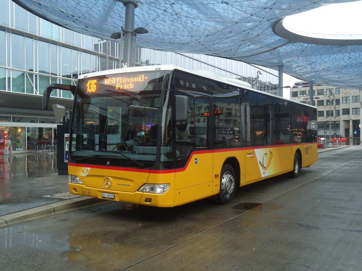 (148'479) - Brem, Wlflinswil - AG 14'618 - Mercedes am 26. Dezember 2013 beim Bahnhof Aarau