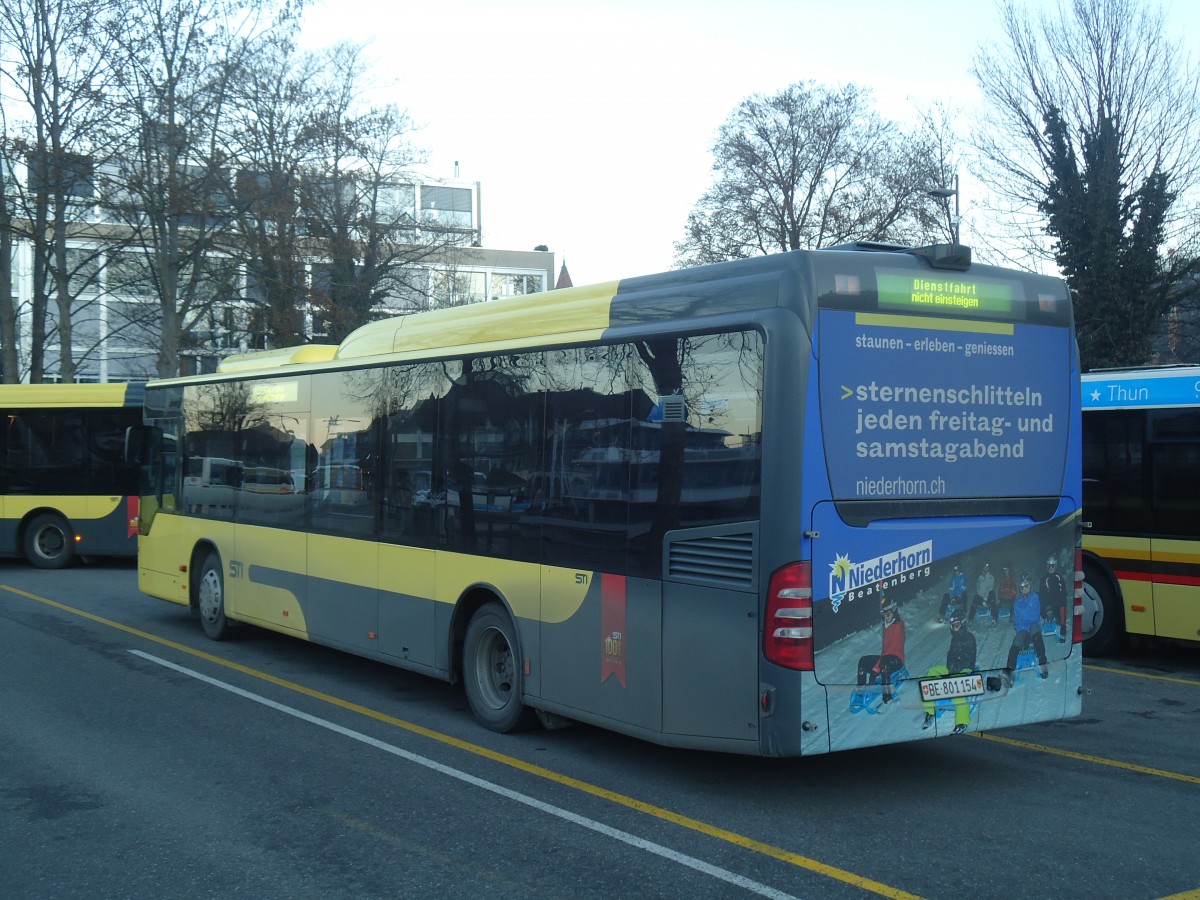 (148'598) - STI Thun - Nr. 154/BE 801'154 - Mercedes am 31. Dezember 2013 bei der Schifflndte Thun