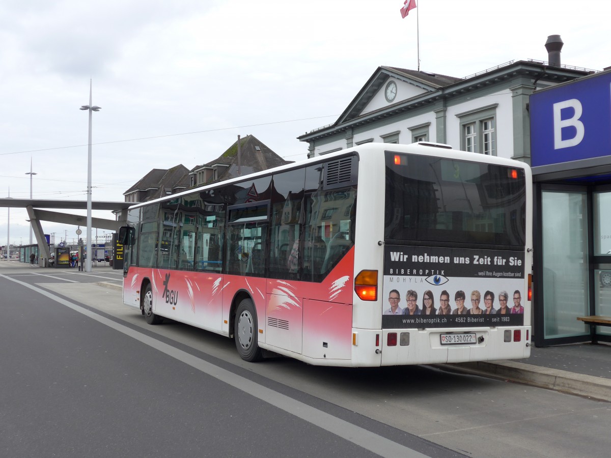 (148'675) - BGU Grenchen - Nr. 20/SO 130'022 - Mercedes am 26. Januar 2014 beim Hauptbahnhof Solothurn