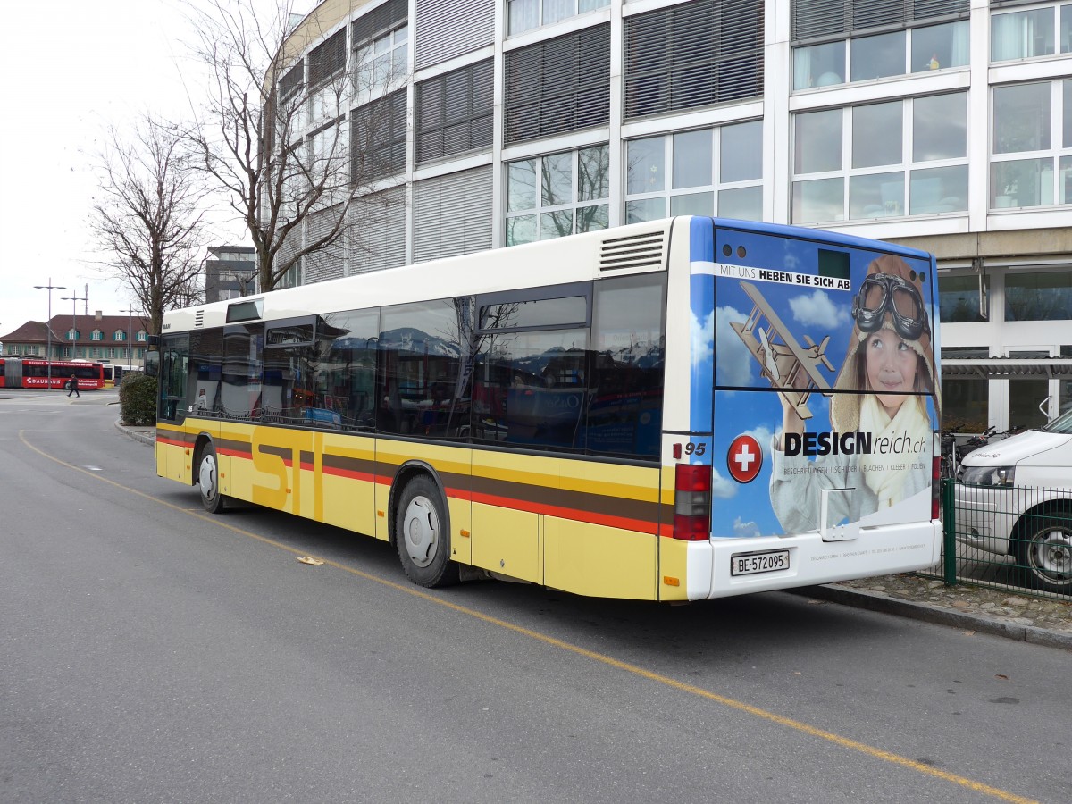 (148'687) - STI Thun - Nr. 95/BE 572'095 - MAN am 29. Januar 2014 bei der Schifflndte Thun