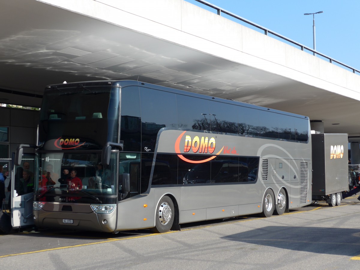 (149'182) - Domo, Glattbrugg - GL 2755 - Van Hool am 9. Mrz 2014 in Genve, Aroport