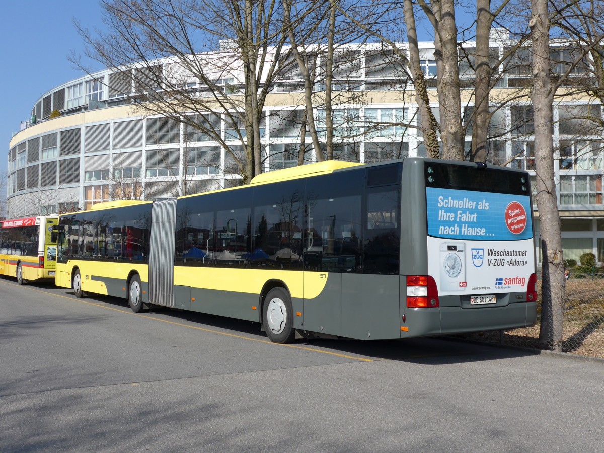 (149'290) - STI Thun - Nr. 146/BE 801'146 - MAN am 12. Mrz 2014 bei der Schifflndte Thun